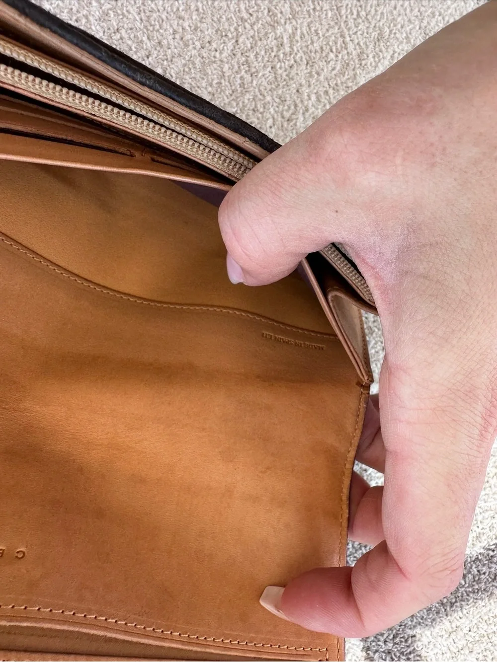 Chocolate brown Celine wallet